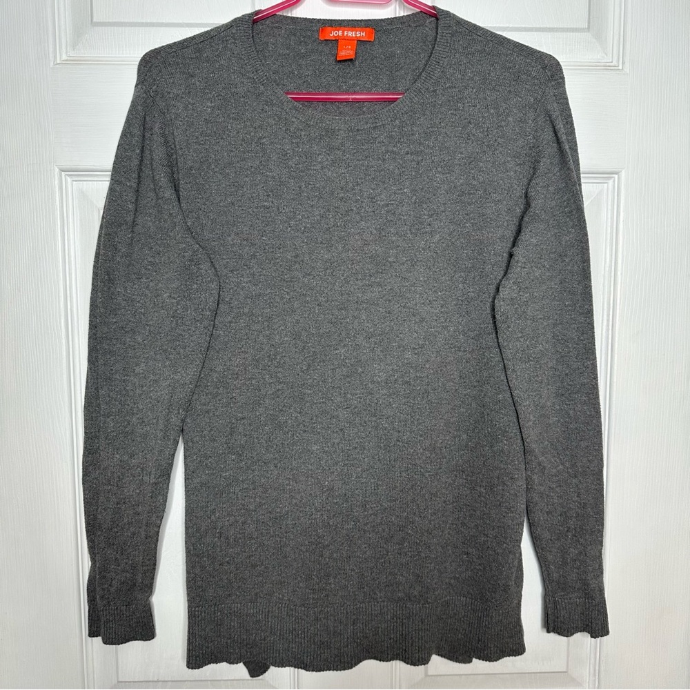 Joe Fresh Crew Neck Sweater Grey Size Large